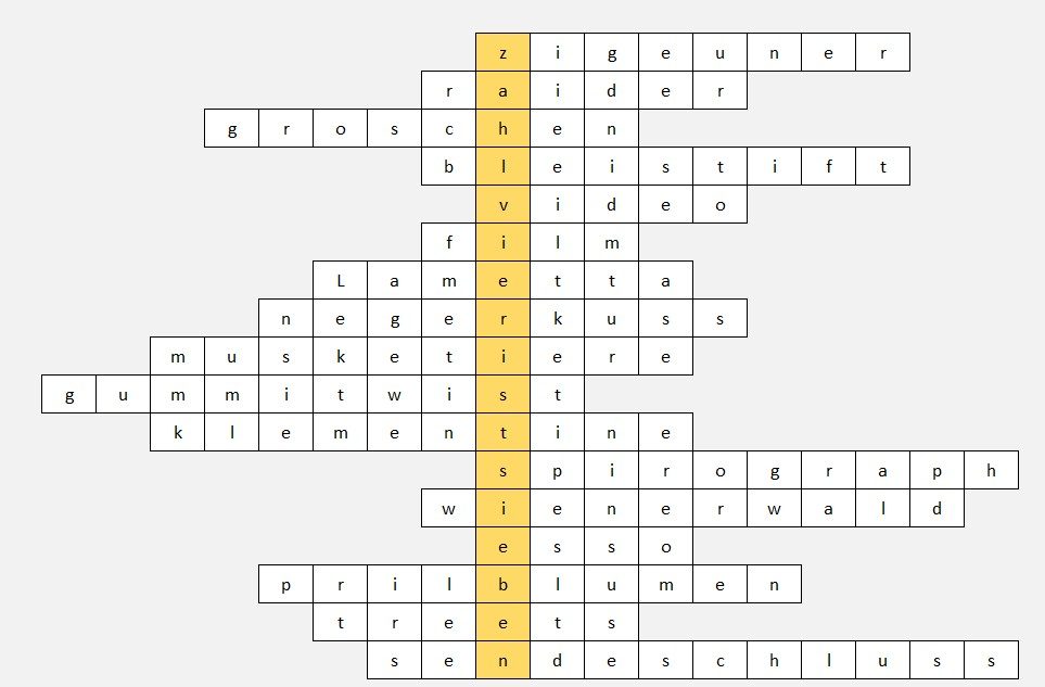 Format Kreuzworträtsel und Wimmelbild – zum Ausdrucken